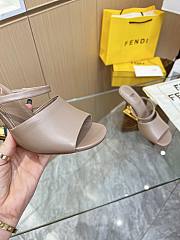 Fendi First Nude Leather High-Heeled Sandals 9.5cm - 2