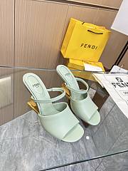 Fendi First Green Leather High-Heeled Sandals 9.5cm - 3