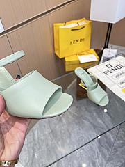 Fendi First Green Leather High-Heeled Sandals 9.5cm - 5