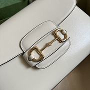 Gucci Horsebit 1955 Medium White Leather 702049 - 2