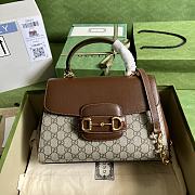 Gucci Horsebit 1955 Medium Ophidia and Brown Leather 702049 - 1