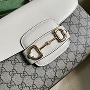 Gucci Horsebit 1955 Medium Ophidia and White Leather 702049 - 3