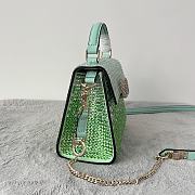 Valentino Garavani Embellished VSLING Top-Handle Bag Green - 2