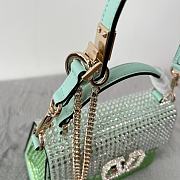 Valentino Garavani Embellished VSLING Top-Handle Bag Green - 3