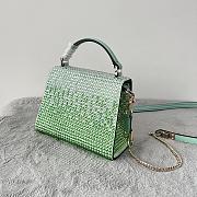 Valentino Garavani Embellished VSLING Top-Handle Bag Green - 4