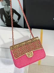 Chanel Small Flap Bag Hot Pink and Gold - 1
