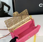 Chanel Small Flap Bag Hot Pink and Gold - 2