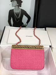 Chanel Small Flap Bag Hot Pink and Gold - 4