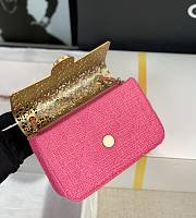 Chanel Small Flap Bag Hot Pink and Gold - 5