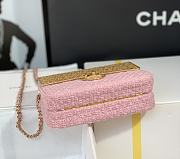 Chanel Small Flap Bag Light Pink and Gold - 6