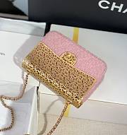 Chanel Small Flap Bag Light Pink and Gold - 4