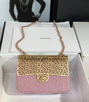 Chanel Small Flap Bag Light Pink and Gold - 1