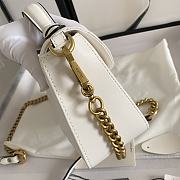 Gucci GG Marmont Mini Top Handle Bag 21 White Chevron Leather 547260 - 4