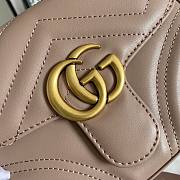 Gucci GG Marmont Mini Top Handle Bag 21 Nude Chevron Leather 547260 - 2