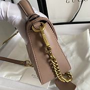 Gucci GG Marmont Mini Top Handle Bag 21 Nude Chevron Leather 547260 - 6