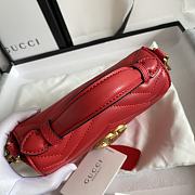 Gucci GG Marmont Mini Top Handle Bag 21 Red Chevron Leather 547260 - 5