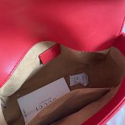 Gucci GG Marmont Mini Top Handle Bag 21 Red Chevron Leather 547260 - 2