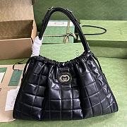 Gucci Deco Medium Tote Bag in Black Leather - 1