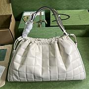 Gucci Deco Medium Tote Bag in White Leather - 4