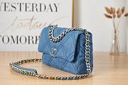 Chanel 19 Handbag Light Blue Denim 30 Jumbo  - 2