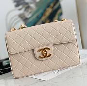 Chanel Jumbo Quilted Flapbag Apricot Calfskin Leather - 1