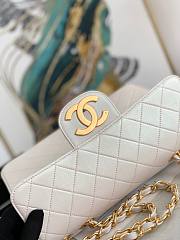 Chanel Jumbo Quilted Flapbag White Calfskin Leather - 5