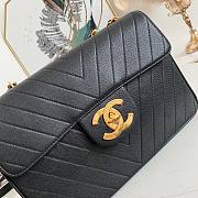 Chanel Jumbo Chevron Flapbag Black Caviar Leather - 2
