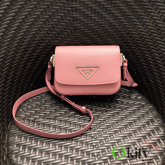 Prada Saffiano Shoulder Bag in Pink 1BD249 - 1