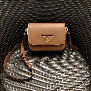 Prada Saffiano Shoulder Bag in Brown 1BD249 - 1
