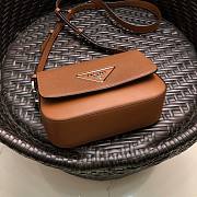 Prada Saffiano Shoulder Bag in Brown 1BD249 - 5