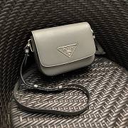 Prada Saffiano Shoulder Bag in Gray 1BD249 - 2