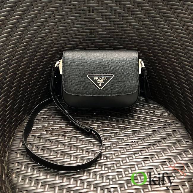 Prada Saffiano Shoulder Bag in Black 1BD249 - 1