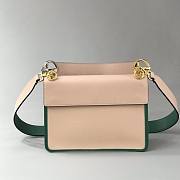 Fendi Kan I Medium FF Logo Handbag Pink and Green - 2