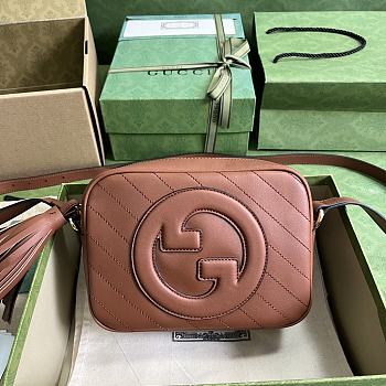 Okify Gucci Blondie Small Shoulder Bag Brown Leather 