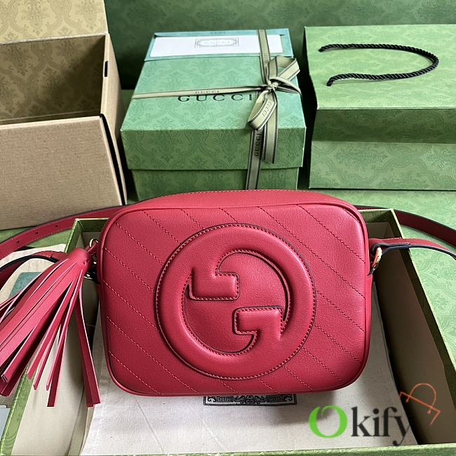 Okify Gucci Blondie Small Shoulder Bag Red Leather  - 1