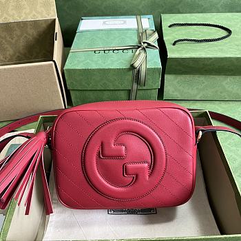 Okify Gucci Blondie Small Shoulder Bag Red Leather 