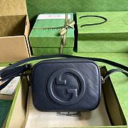 Okify Gucci Blondie Small Shoulder Bag Dark Blue Leather  - 1