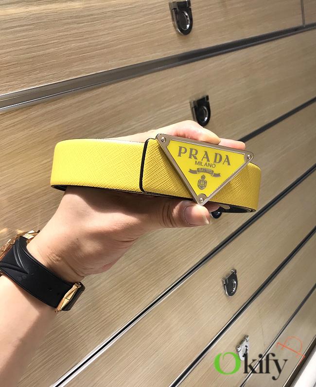 Prada yellow belt 35mm 11678 - 1