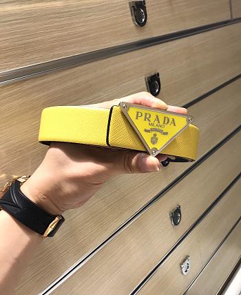 Prada yellow belt 35mm 11678