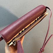 Burberry Check E-canvas and Purple Leather Crossbody Bag - 3