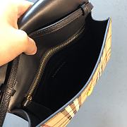 Burberry Check E-canvas and Black Leather Crossbody Bag - 3