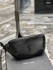 YSL Belt Bag Grained Calfskin Black Hardware 11709 - 1
