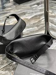YSL Belt Bag Grained Calfskin Black Hardware 11709 - 4