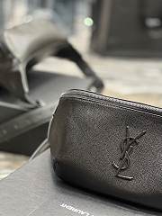 YSL Belt Bag Grained Calfskin Black Hardware 11709 - 3