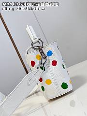 LV x YK Capucines BB 21 Bag 3D Painted Dots Print White Taurillon Leather - 2