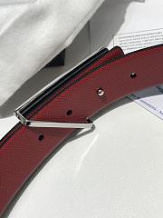 Prada red belt 35mm 11743 - 5