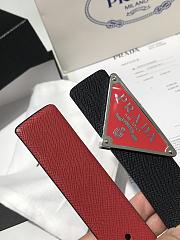 Prada red belt 35mm 11743 - 3