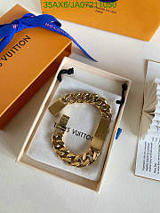 LV Men's Bracelet Gold 11752 - 5