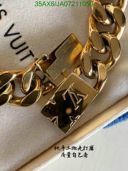 LV Men's Bracelet Gold 11752 - 4