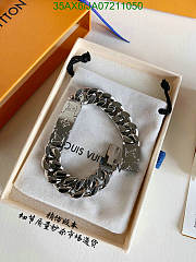 LV Men's Bracelet Silver 11754 - 5